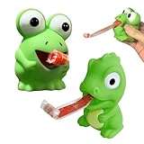 2 Stück Quetschspielzeug, kreative Cartoon-Puppen, Spielzeug zum Herausstrecken der Zunge, Dekompressionsspielzeug, Froschspielzeug, elastisches Spielzeug (grün)