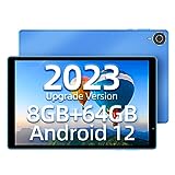 TECLAST 10 Zoll P25T(2023),Android 12 Tablet, 8GB RAM+64GB ROM (1TB TF) Tablet Pc,WiFi6, 5G+2.4G WiFi, 1.8GHz, 5000mAh/TF/BT5.0/FHD 1280x800/Dual Cameras/OTG/Typ C/3.5mm Kopfhö