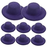 Toyvian 60 STK Hut Zubehör Miniaturhüte Für Partys Formelle Mini-hüte Miniaturhüte Selber Machen Zarte Kleine Hüte Mini-Zylinder Mini-zubehör Violett Baby Strohhut Plastik Vorgeb