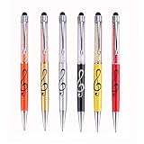 Stylus Pen Crystal Kapazitiver Kugelschreiber Diamant Einziehbar Musiknoten Stifte für alle Geräte mit Touchscreen Kapazitiver S