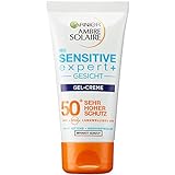 Garnier Gel-Creme mit LSF 50+, Gesichts-Creme mit Sonnenschutz für helle, empfindliche und sonnenintolerante Haut, Ambre Solaire Sensitive expert+, 1 x 50