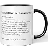 JUNIWORDS Tasse, Definition Fachkraft für Rechnungswesen, Schwarz (7211950)