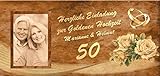 Unser-Festtag Goldene Hochzeit Einladungskarten, 50 Jahre verheiratet, mit Wunschtext und Foto. Menge 20
