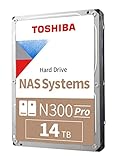 Toshiba N300 PRO HDWG51EXZSTB Business NAS (bis zu 24 Einschübe) 8,9 cm (3,5 Zoll) interne Festplatte - bis zu 300 TB/Jahr Arbeitslast CMR SATA 6 GB/s 7200 RPM 512 MB C