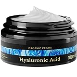 Hyaluron Creme Gesicht hochdosiert 100ml mit Hyaluronsäure + BIO Aloe Vera + Vitamin E - Gesichtscreme Männer & Frauen - Feuchtigkeitscreme Gesicht - Skincare Veg