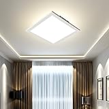 OTREN LED Deckenleuchte Panel, 18W Deckenlampe Flach Modern, 4000K LED Panel Lampen für Büro Wohnzimmer Küche Flur, Quadrat, Ø29.5CM