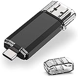 USB C OTG Stick 128GB, RAOYI USB 3.0 & Type C Stick, Dual USB Speicherstick 2-IN-1 Flash Laufwerk für Tablet/Smartphone Android Samsung, Huawei, Honor, Xiaomi/PC/Laptop, Schw