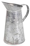 Esschert Design Schnabelkanne, Wasserkanne in grau aus verzinktem Metall, ca. 19 cm x 12 cm x 20