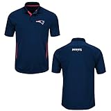 Majestic NFL New England Patriots Polo Shirt Poloshirt Field Classic 2 Navy (S)