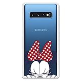 Schutzhülle für Samsung Galaxy S10 Plus, offiziell von Clásicos Disney Minnie Cara zum Schutz Ihres Mobiltelefons. Carcasa für Samsung Silikona, flexibel, Con Lizenzprodukt von Disney