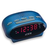 iCES ICR-210 Uhrenradio - Radiowecker mit 2 Weckzeiten - PLL FM - Schlummerfunktion - Sleeptimer - Gangreserve - klein, ICR-210 B