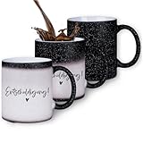 Zaubertasse 'Entschuldigung' - Farbwechseltasse mit Glitzerpartikeln - Magic-Thermo-Effek