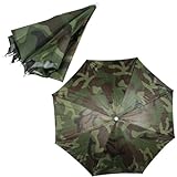 Hrippy Head Regenschirm 2pcs Tragbare Mini -regenschirme Falten Faltbare Tarnfischerkopfbedeckung Gummibändern Für Camping Im F