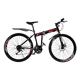 CuCummoo 26 Zoll Mountainbike Fahrrad Scheibenbremse 21 Gang-Federgabel Fully MTB für Jungen Mädchen Damen & H