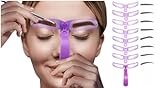 8 Stück Augenbrauen Schablonen für Anfänger, Wiederverwendbar DIY-Augenbrauen Stempel für 3 Minuten Make-up (PURPLE)