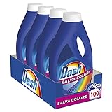 Dash Flüssigwaschmittel für Farbschutz, brillante Farben nach dem Waschen, 4x 25