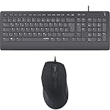 Speedlink HI-GENIC Antibacterial Keyboard, kabelgebundene leise, schwarz, 430 × 155 × 23 Millimeter AXON Silent- leise und antibakterielle Maus fürs Büro mit USB-Anschluss, schw