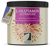 L-Glutamin Pulver 500g vegan, optimal hochdosiert & geschmacksneutral, L-Glutamin ohne Zusatzstoffe, ultrapure mit über 99,9% Reinheit, L-Glutamine aus Fermentation, laborgeprüft, Vorrat für 50 Tag