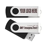 50 Stück Individuell Personalisiert USB Stick 16GB Werbeartikel Mit Firmen Logo Druck - USB 3.0 Schw