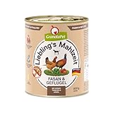 GranataPet Liebling's Mahlzeit Fasan & Geflügel, 6 x 800 g, Nassfutter für Hunde, Hundefutter ohne Getreide & ohne Zuckerzusätze, Alleinfuttermittel mit hohem Fleischanteil & hochwertigen Ö
