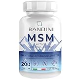 Bandini® MSM 2000mg mit Vitamin C – 200 Tabletten, 1000 mg pro Tab - Kompakteres MSM Pulver als bei Kapseln | Hochdosiert, vegan, GVO-frei, ohne Zusätze, laborgeprü