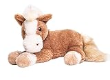Uni-Toys - Pferd braun, liegend - superweich - 28 cm (Länge) - Plüsch-Pferd, Bauernhoftier - Plüschtier,
