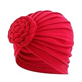 Bedeckung muslimischer Mode Bonnet,Turban Stretch Hair Muslim Baumwolle Wrap Stretch Turban mit Haarausfall Patienten weiche und elastische Lange Bequeme Haarkapp