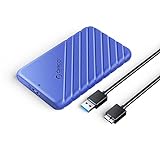 ORICO 2,5 Zoll SATA zu USB 3.0 Werkzeugloses externes Festplattengehäuse – unterstützt UASP SATA III SSD – kompatibel mit Windows, Mac, Linux, PS4, Smart TV und mehr (Blau)