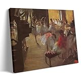 Miogyu Edgar Degas Artwork - The Dance Class Druckposter, dekoratives Gemälde, Leinwand, Wandkunst, Wohnzimmer, Schlafzimmer, 50 x 75