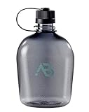 A.Blöchl Feldflasche US GEN II 1 Liter in tranparenten Design (21 x 12 x 6,5 cm/Schwarz)