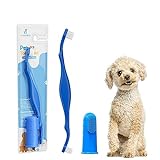 VVHOMIFE Comfort Grip Hundezahnbürste für kleine Hunde – ergonomisch geformt für die einfache Zahnpflege von kleinen Hunden und Katzen – Hundezahnreinigung – S