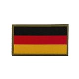 Café Viereck ® Bundeswehr Germany Deutschland Flaggen Patch Hoheitsabzeichen - 5 x 3 cm gewebt mit Klett 1 Stück