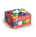 Ritter Sport mini Bunter Mix Schokobox (84 x 16,67 g), 7 leckere Sorten, Vollmilchschokolade, Halbbitter- & Edelvollmilch-Schokolade, Schokoladenbox