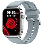 Damen Herren Smartwatch,1.91 Zoll HD Smartwatch mit Infrarot Blutsauerstoffmonitor Herzfrequenz Blutdruck Schlafverfolgung IP68 Wasserdicht Fitness Tracker für Android iOS iPhone (Silbergrau)