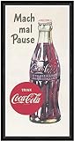 Biller Antik Mach mal Pause Coca Cola Getränk Marke Werbung Plakat Faks_Werbung 428