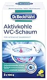 Dr. Beckmann Aktivkohle Wc-Schaum, Selbstaktivierender Schaum 3x 100 g