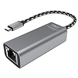 KabelDirekt – USB C Ethernet Adapter mit bruchfestem Vollmetall-Gehäuse (USB-C-Stecker auf RJ45 LAN-Buchse, stabiles Netzwerk/Internet für Notebook/Macbook/Tablet mit 1 Gigabit/s, 10 cm Kabel)