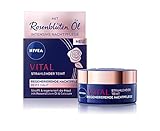 NIVEA Vital Strahlender Teint Regenerierende Nachtpflege (50 ml), Gesichtscreme für vitale, gesund aussehende Haut, Nachtcreme mit Rosenblüten Öl, C