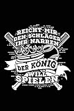Der König will spielen: Notizbuch / Notizheft für Baseball Baseballer Baseballspieler Baseball-Fan A5 (6x9in) liniert mit L