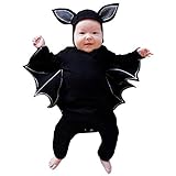 OverDose Damen Kleinkind Newborn Kinder Baby Jungen Mädchen Halloween Cosplay Tanz Rave Nette Weiche Kostüm Strampler Hut Outfits S