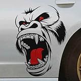 myrockshirt Gorilla Gorilla Kopf 60 x 40 cm Aufkleber Autoaufkleber Sticker W