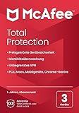 McAfee Total Protection 2024, 3 Geräte | Antivirus, VPN, Passwort-Manager, Mobil- und Internetsicherheit | PC/Mac/iOS/Android|1-Jahres-Abonnement | Zustellung p