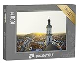 Puzzle 1000 Teile XXL „Sonnenuntergang über Freising in Bayern“