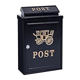 Briefkastenpost Vintage Wall Post Box Aluminium Große Briefkästen mit Schlüsselschloss Drop Box Hochsicherheits-Briefkasten für Wohnkultur Haus Dek