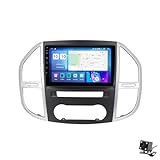 ADMLZQQ 9'' Android 12 Autoradio Für Benz Vito 3 2014-2020, Unterstützung Mirror Link/Lenkradsteuerung/Rückfahrkamera/GPS/WiFi/Car-Play/Bluetooth Freisprecheinrichtung,M800
