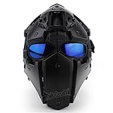 Will Outdoor Full-Covered taktischen Motorrad Helm mit Maske Schutzbrille für Airsoft Paintball CS-Spiele Motorrad Film R