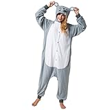 Katara 1744 - Maus Kostüm-Anzug Onesie/Jumpsuit Einteiler Body für Erwachsene Damen Herren als Pyjama oder Schlafanzug Unisex - viele Verschiedene T