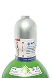 Argon 4.6 20 Liter Flasche/NEUE Gasflasche (Eigentumsflasche), gefüllt mit Argon 4.6 (Reinheit 99,996%) / 10 Jahre TÜV ab Herstelldatum/EU Zulassung/PROFI-Schweißargon WIG, MIG - Globalimp