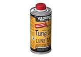 Allendo® 100% pures Tung Öl, für Innen & Außen, Holzimprägnierung farblos seidenmatt von Bindulin-250