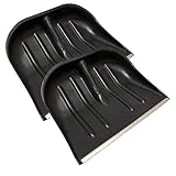 2x Schneeschieber Schneeschaufel Schwarz 45cmx35cm mit Schiebekante aus Alup